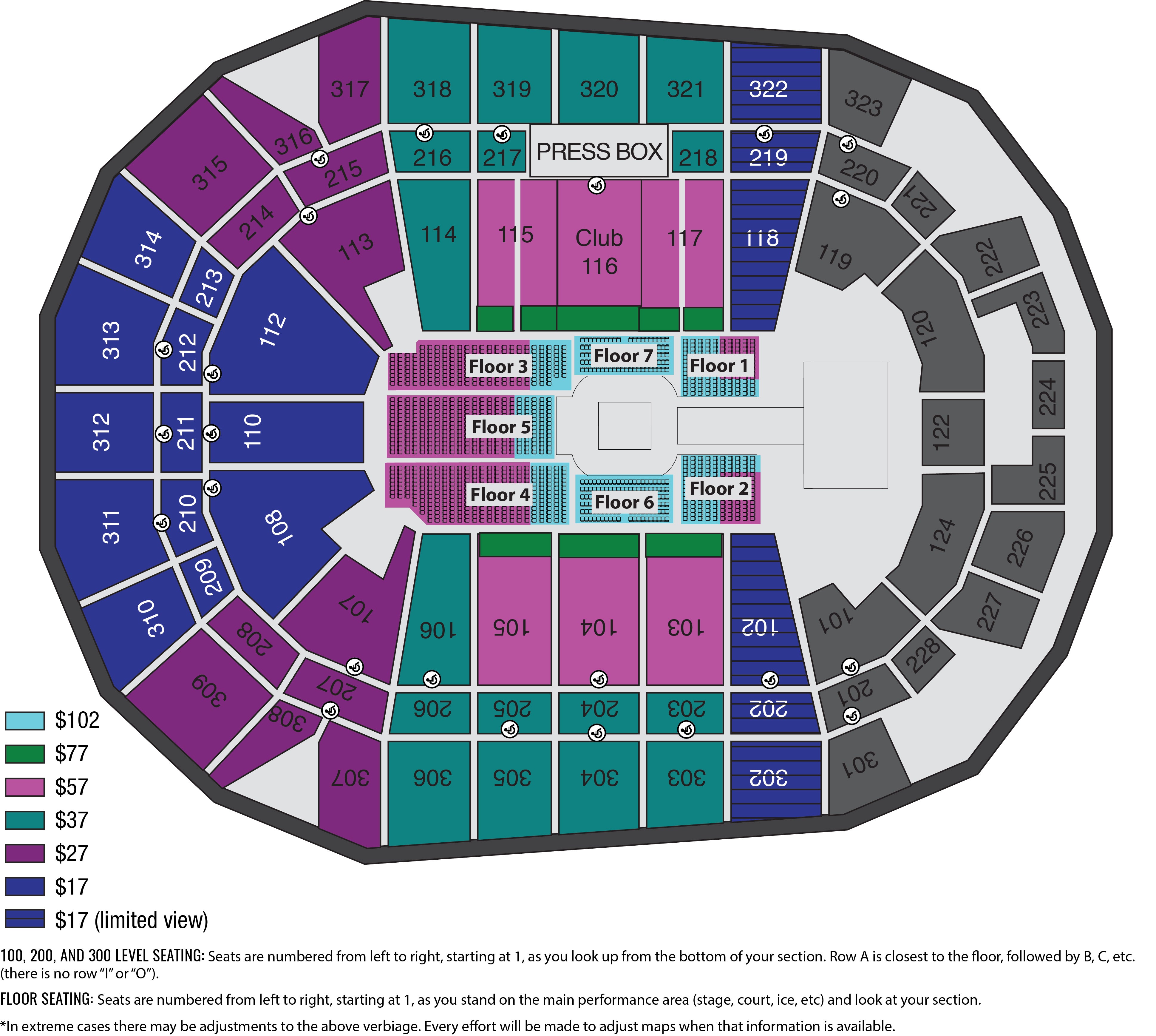 seating charts iowa events center event seating chart