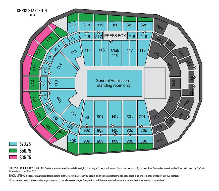 Seat Map With Row Numbers Seat Views Tickets And More These Premium Package...