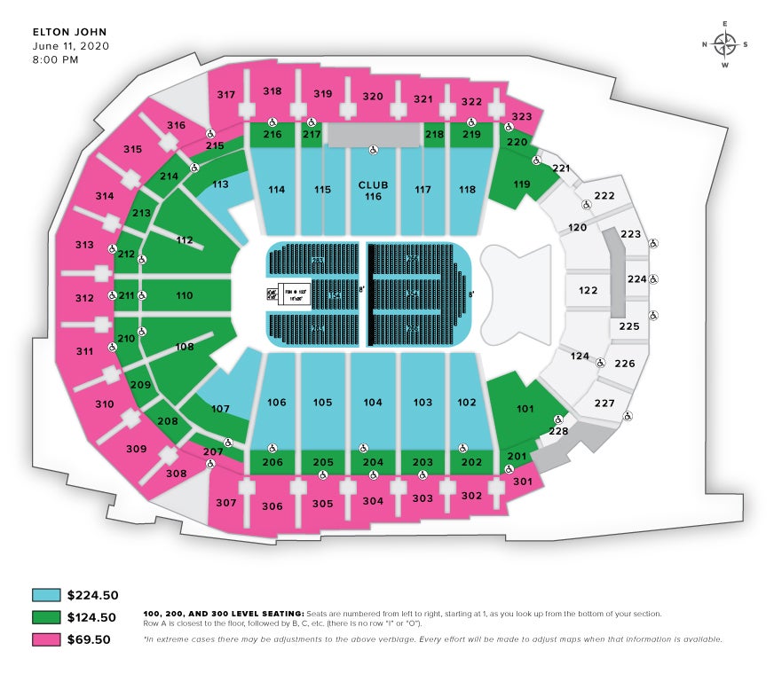 Wells Fargo Seating Chart Elton John