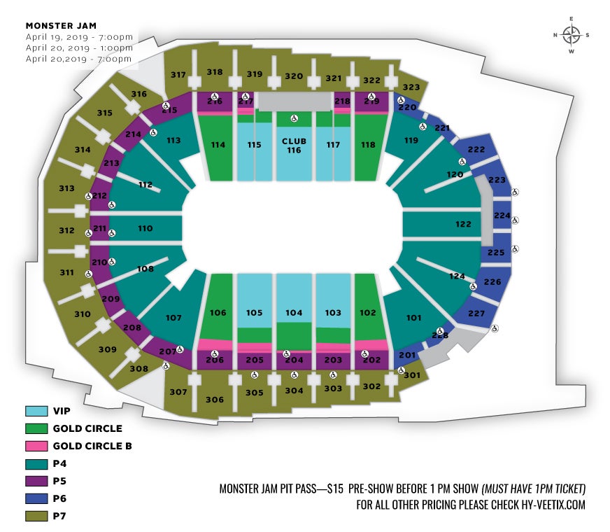 Seating Charts Iowa Events Center View Large Map