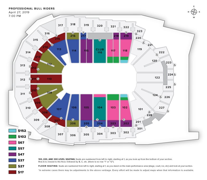 Seating Charts Iowa Events Center Professional Bull Riders 4 27 19