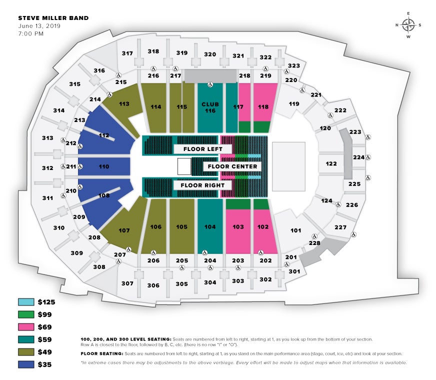 Seating Charts Iowa Events Center Steve Miller Band 6 13 19