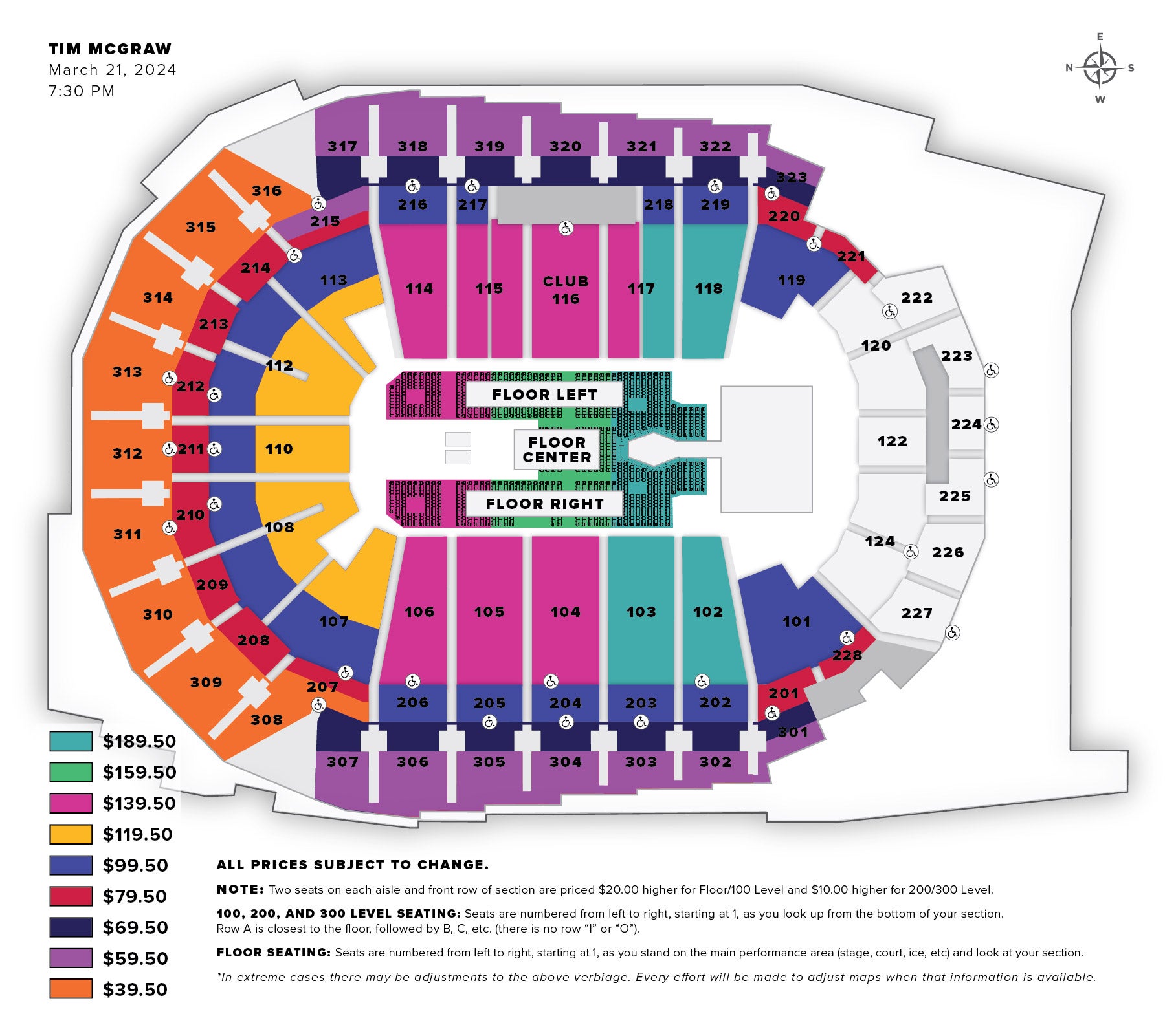 Wells Fargo Center Seating Charts 