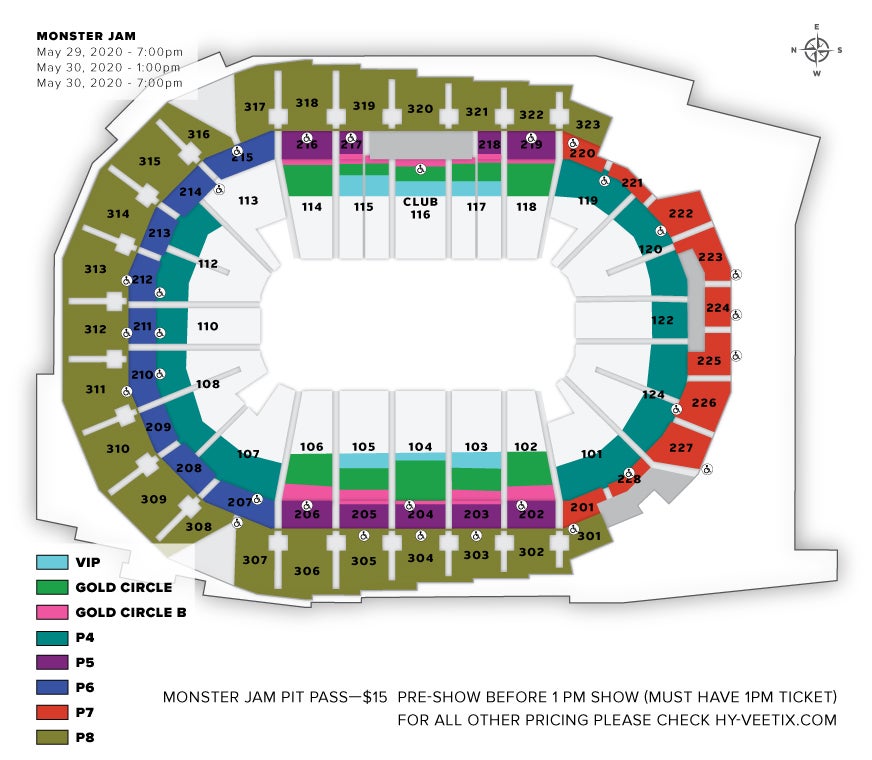 Monster Jam Seating Chart